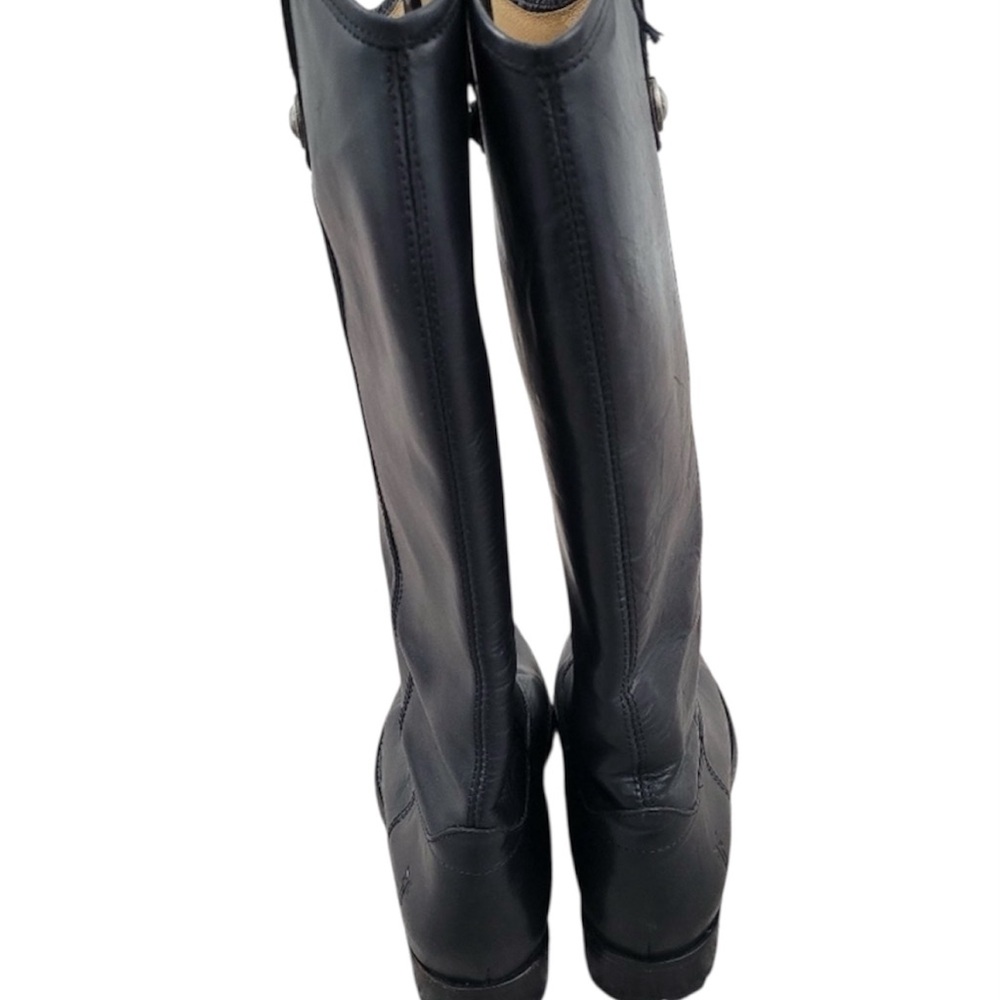 Frye Melissa Button Boot Women’s Black Leather Riding Boots - 7.5 B - Picture 11 of 16